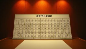 百家樂碼數對照表